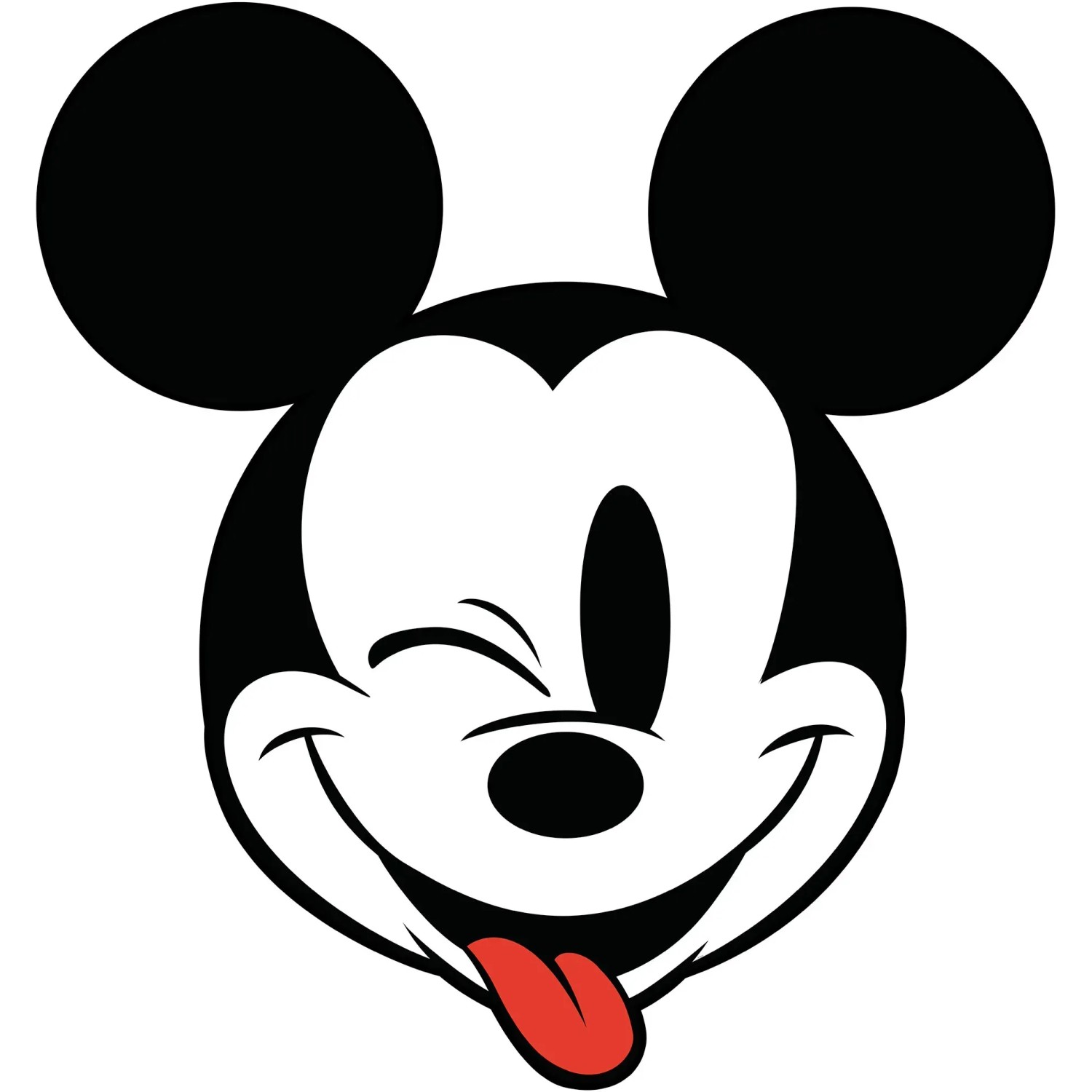 Komar Fototapete Mickey Head Optimism, glatt, bedruckt, Comic, Retro, mehrfarbig, BxH: 128x128 cm, glatt, bedruckt, selbstklebend