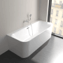 Villeroy & Boch Oasis Badewannenarmatur Aufputz Chrom, rund, mit Handbrause und beweglichem Strahlregler.