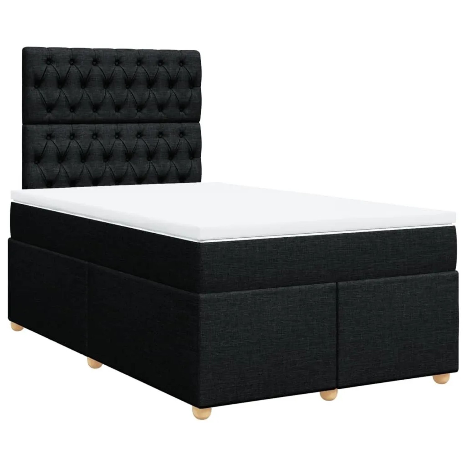 vidaXL Boxspringbett mit Matratze Schwarz 120x190 cm Stoff 3293528 günstig online kaufen