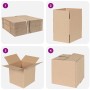 vidaXL Faltbox mit Speicher 50 Stk Natur 20 x 20 x 20 cm Karton 4106564_6