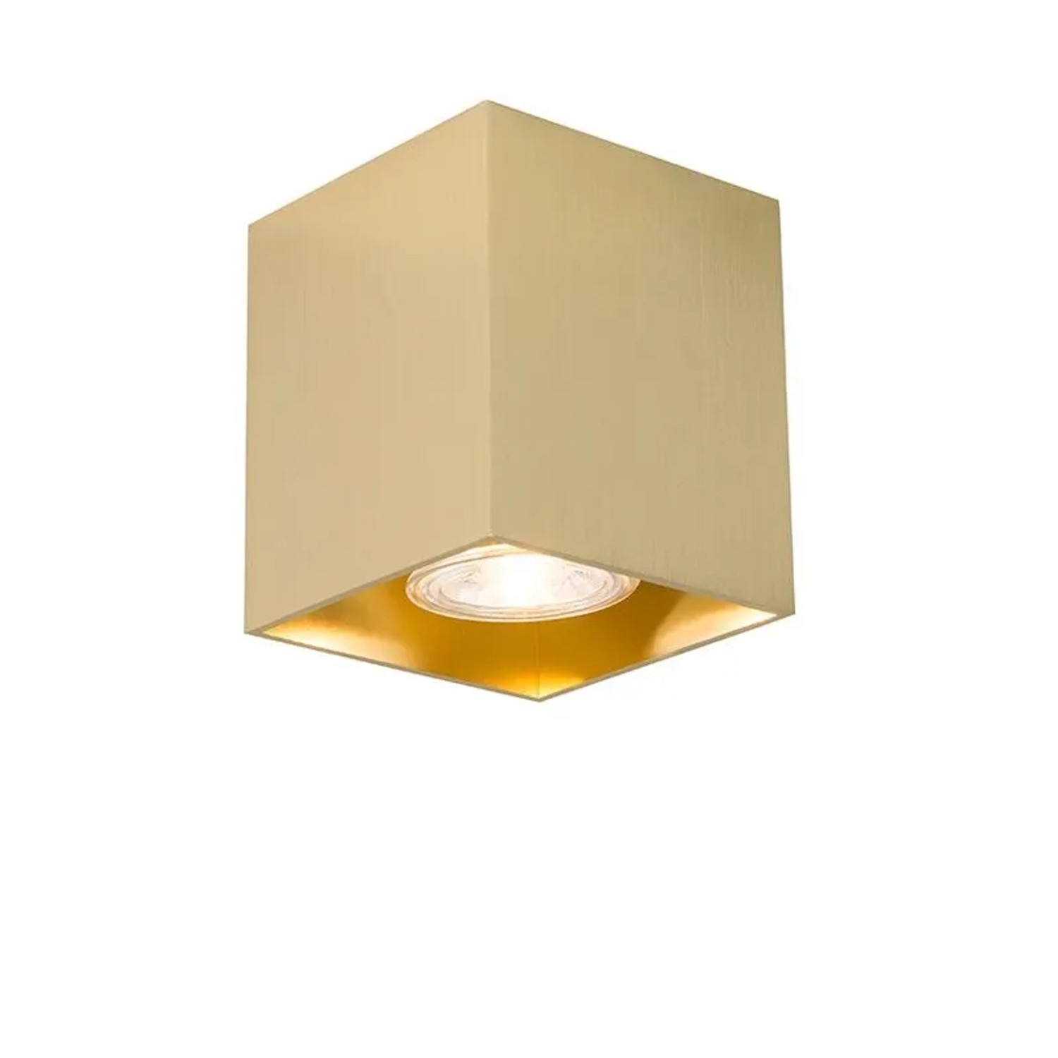 QAZQA Design-Aufbaustrahler Gold GU10 50mm Qubo