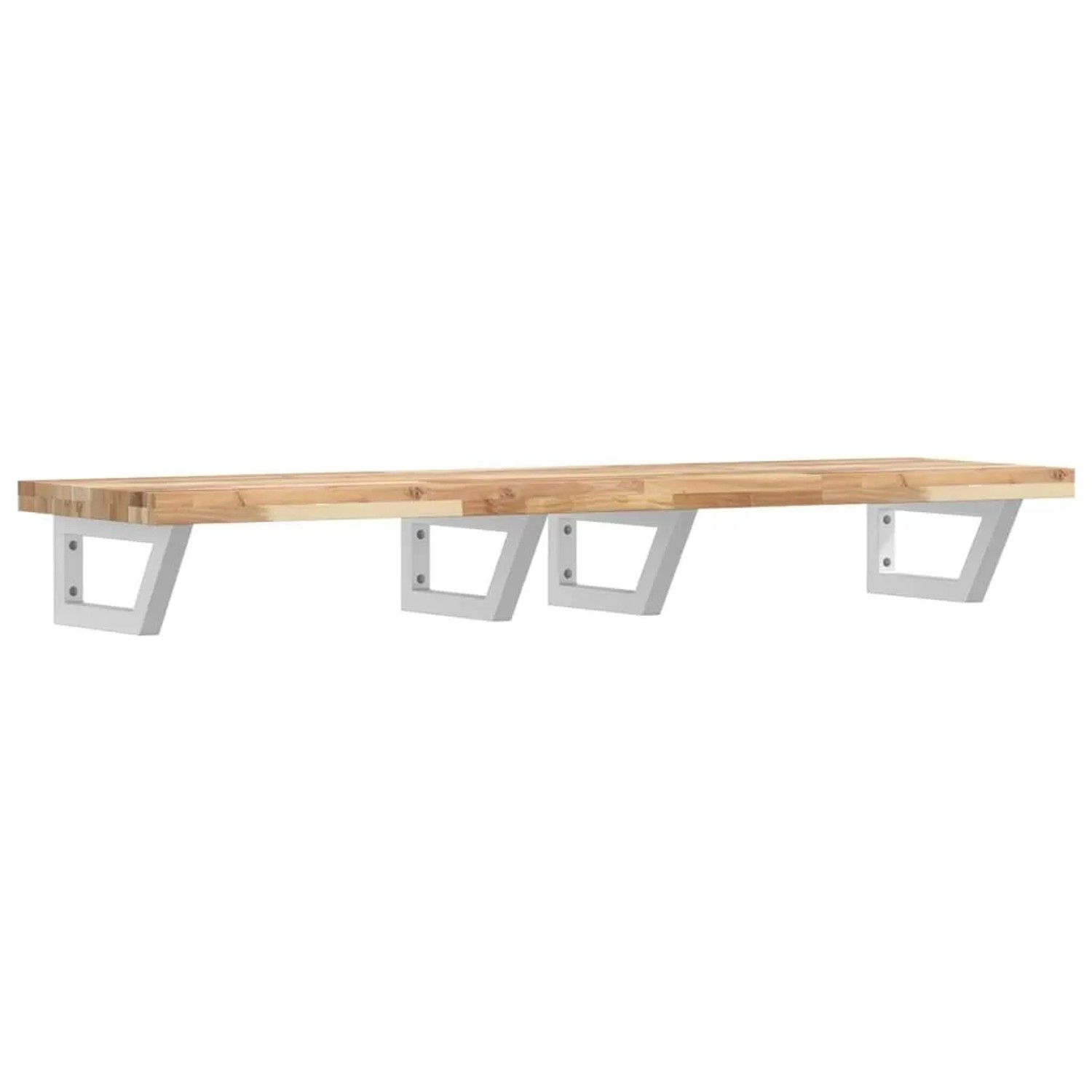 vidaXL Waschbeckenregal Wandmontage Stahl und Akazienholz 3302706 günstig online kaufen