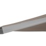 Detailaufnahme Marktschirm Taupe hell von Suncomfort by Glatz, Stoffbespannung und Schirmspitze.