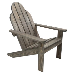 ProGarden Adirondack Gartenstuhl aus Holz, braun-grau lasiert.