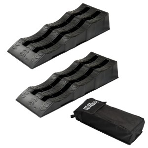 2er Set TRUTZHOLM Auffahrkeile mit 3 Stufen und Tragetasche für Wohnmobil, PKW, SUV.