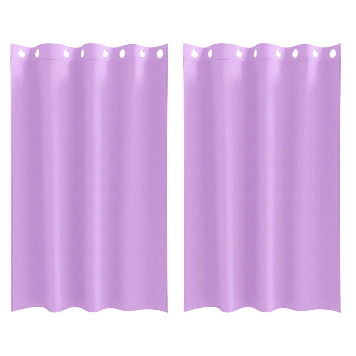 vidaXL Verdunkelungs-Vorhänge mit Ringen Lila Polyester 4107379