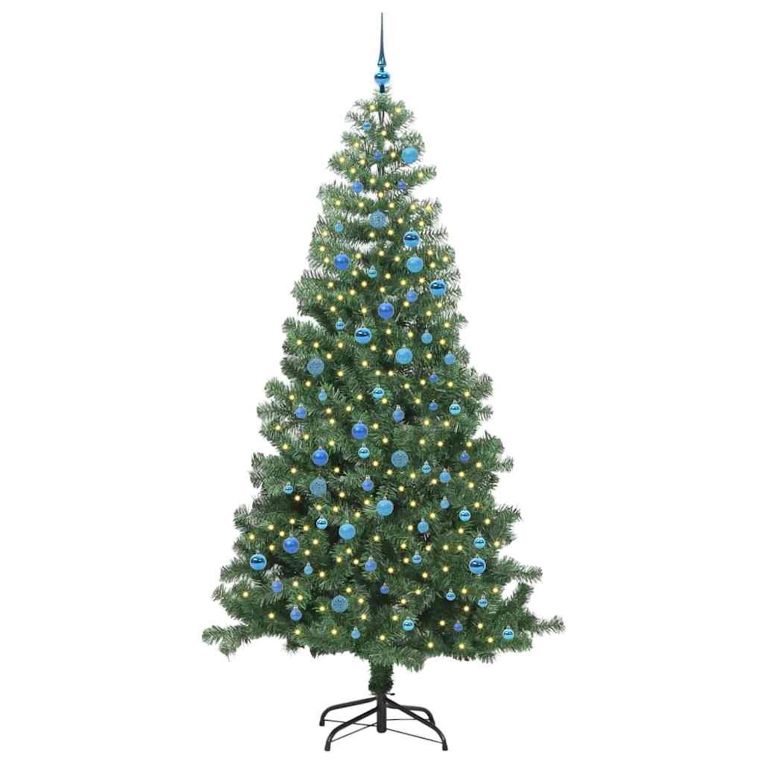 vidaXL Weihnachtsbaum mit 300 LEDs mit Ständer Grün 240 cm PVC 3396405