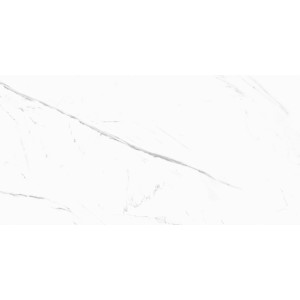 Weiße, matte Wandfliese Casablanca in Marmoroptik, 30x60 cm, Steingut.