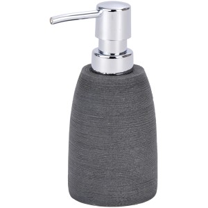 Wenko Seifenspender Goa Grau aus Polyresin mit Chrom-Pumpe.