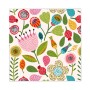 Banjado Schlüsselkasten mit floralem Motiv Rosa Kelch Hell, 30x30cm, 50 Haken, magnetisch und beschreibbar.