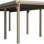 Weka Flachdach Carport 617 Gr. 3 aus Holz, ohne Dachplatten, 322x802cm.