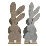 Boltze Deko-Figur Mümmel, 2-fach sortiert: Hasenfiguren in Beige und Grau für Ostern.