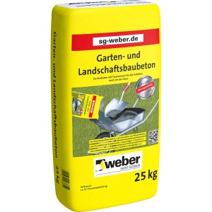 Gelber Sack Weber Garten- und Landschaftsbaubeton 25 kg für Gartenbau und Landschaftsbau.