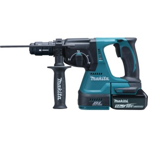 Makita Akku-Kombihammer DHR243RTJ mit Akku und Tasche.