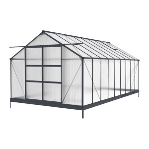 Vente-unique Selbsttragendes Gewächshaus Ixora Anthrazitgrau 303 cm