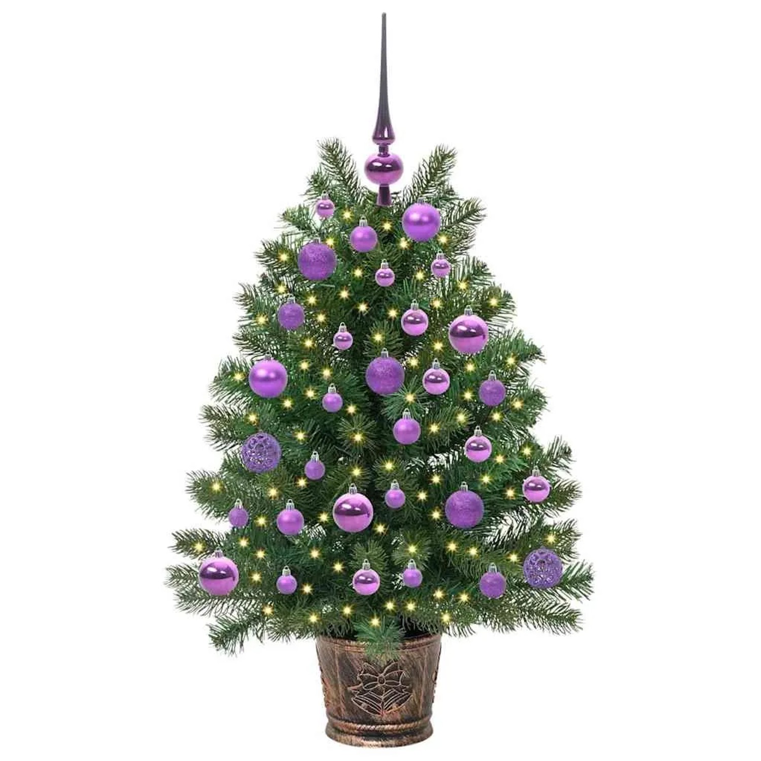 vidaXL Künstlicher Weihnachtsbaum mit 150 LEDs Grün 95 cm PE und PVC 3397321