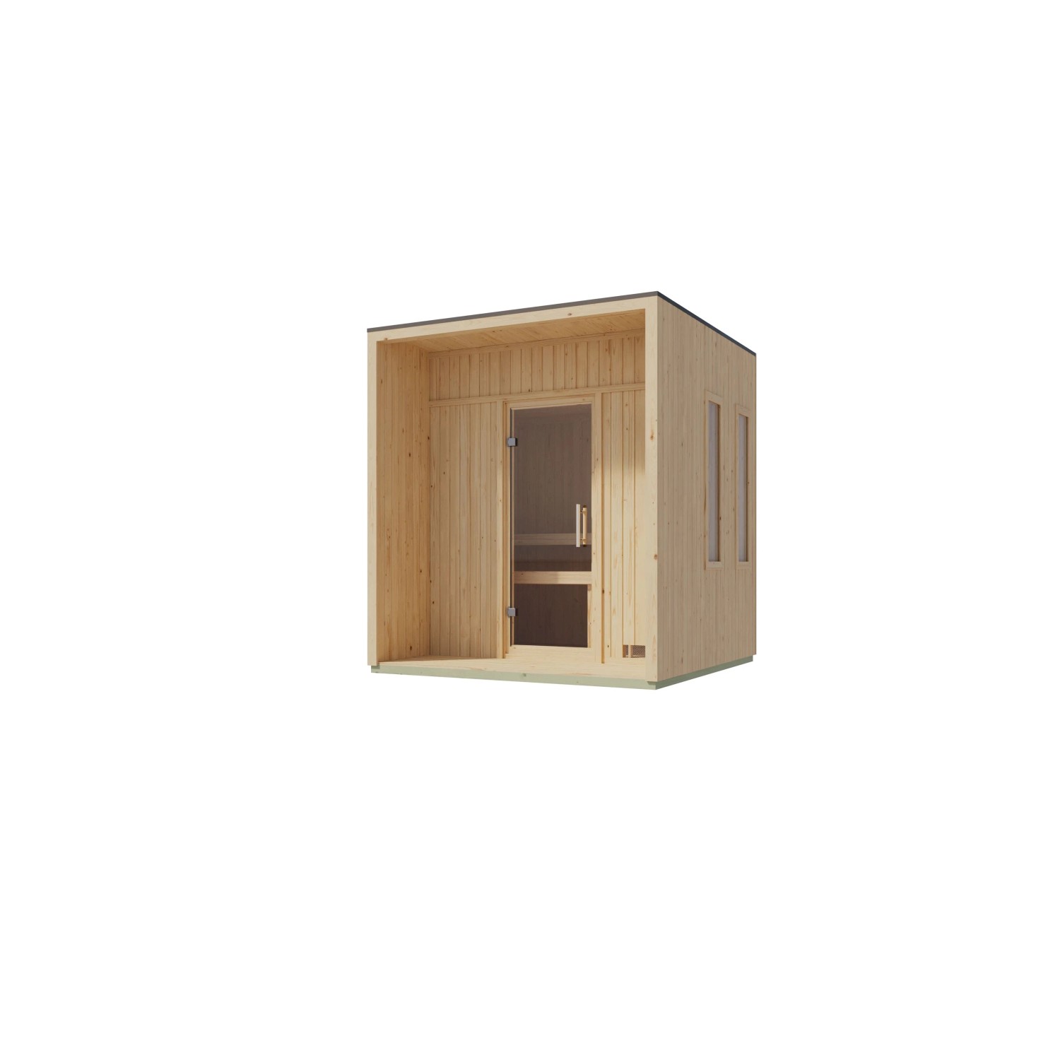 Chillroi Saunahaus Nadira Natur Inklusive Saunaofen 9kW Integriert Steuerun günstig online kaufen