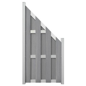 GroJa Fertigzaun Schräg 84,3  cm x 180 cm Steingrau