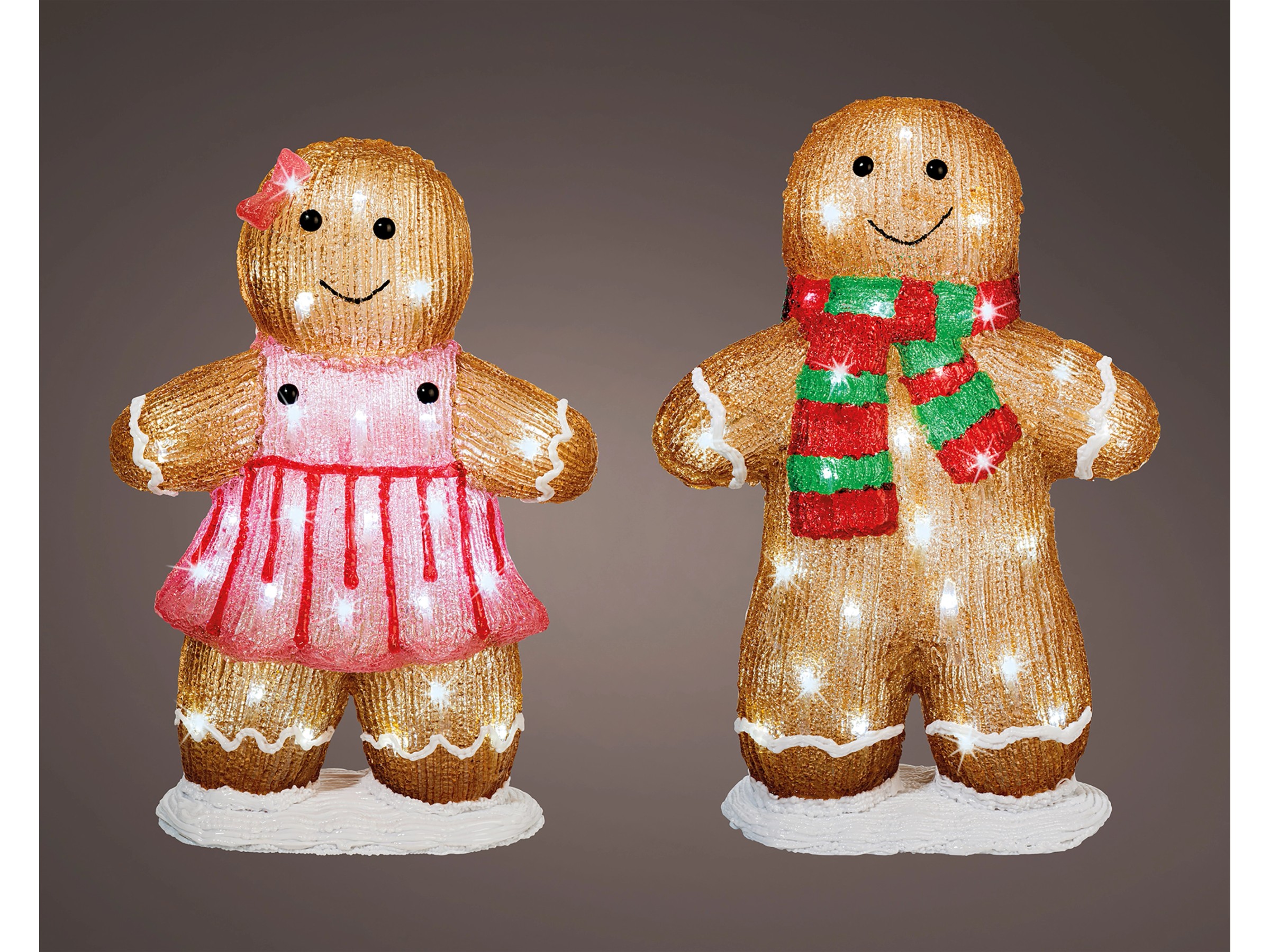 Dekohelden24: 4er Set Keramik-Weihnachtsbäcker Mit Lebkuchen – Süße Dekofiguren Für Die Festzeit
