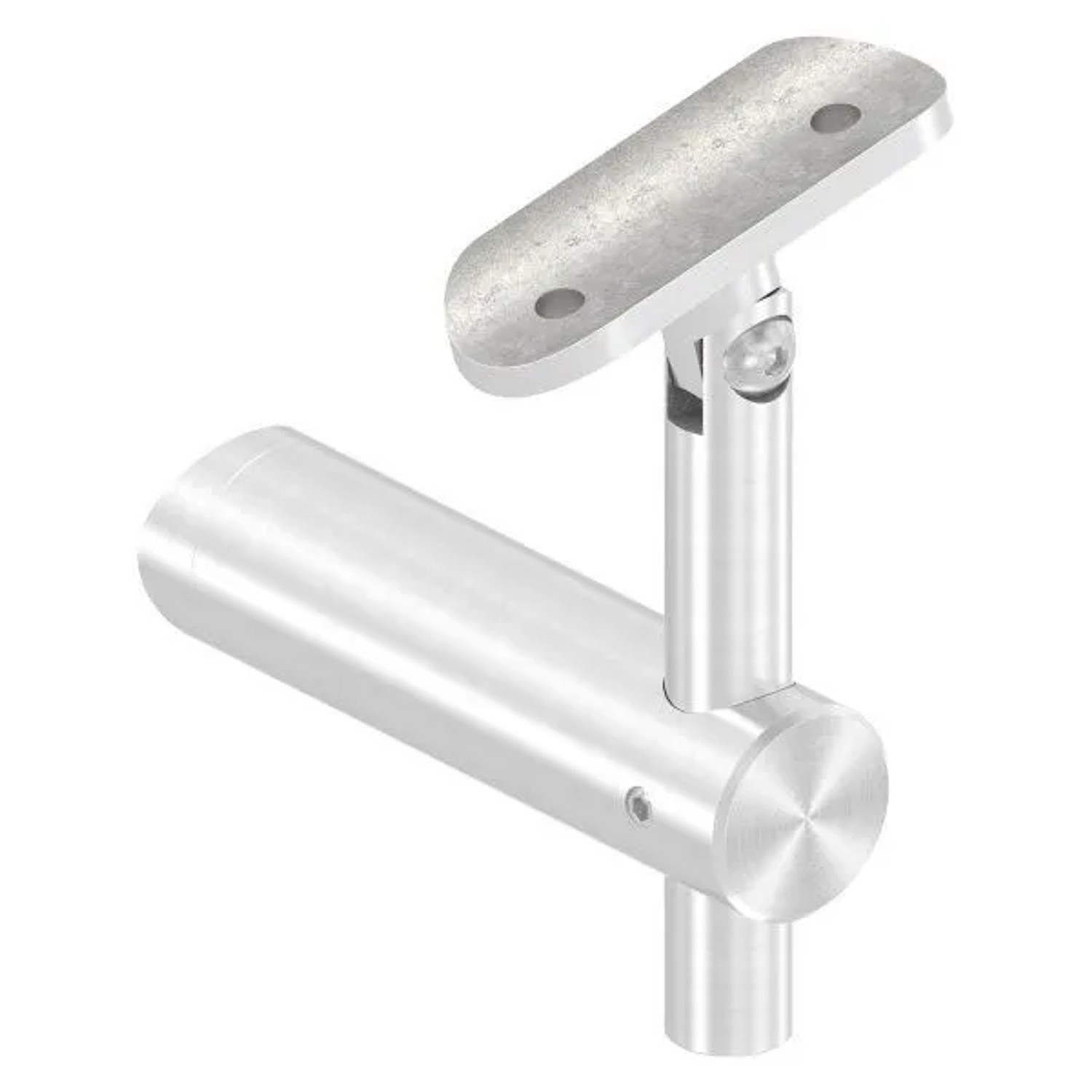 FeNau Handlaufhalter V2A Für Rohr 42,4 mm Wandabstand 80 mm Mit Gelenk Zum Anschrauben