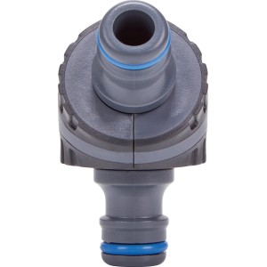 LUX Y-Schlauchkupplung für Gartenschläuche, Stecksystem, Y-Form für zwei Abzweige.