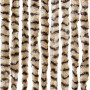 Beige-brauner Insektenschutz-Vorhang aus Chenille, 90x220 cm, für Türen.