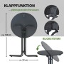TRUTZHOLM Stehtisch klappbar, 80 cm, Stahl anthrazit, mit Klappfunktion und Klicksystem für platzsparende Lagerung.