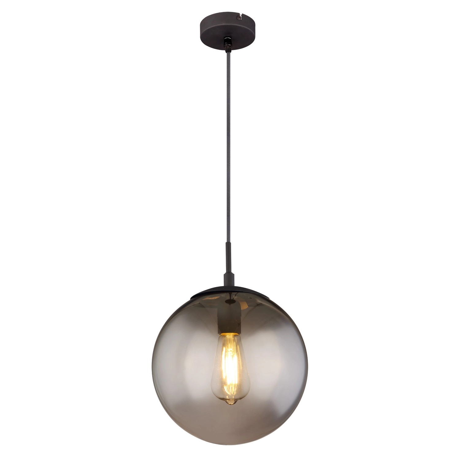 Globo Hängeleuchte Blama Schwarz Matt Ø 25 cm