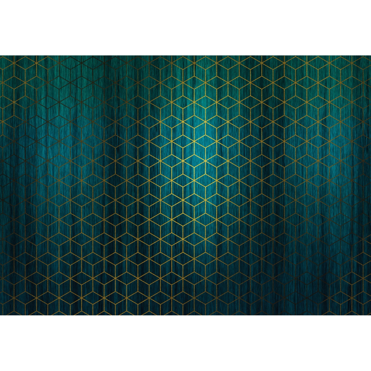 Sanders & Sanders Fototapete Grafik Blau und Gold 400 x 280 cm 611859 günstig online kaufen