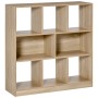 HOMCOM Bücherregal mit 3 Böden in Holzoptik, ideal für Wohnzimmer und Home-Office.