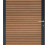 GartenLand Steckzauntor Shadowline, 90x175 cm, WPC Mahagoni, Aluminium Anthrazit