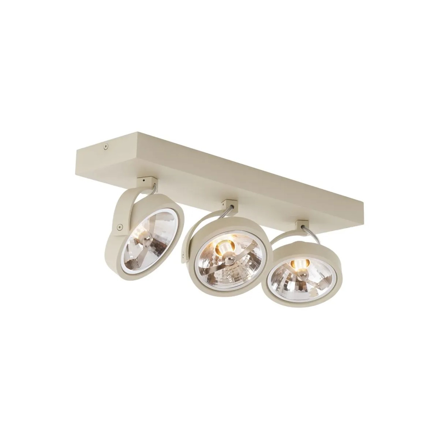 QAZQA Moderne Deckenleuchte Beige G9 Rund Drehbar 3 Flammig Go