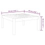 Skizze eines quadratischen Akazienholz-Tisches (63x63x30cm) aus dem vidaXL Garten-Lounge-Set.
