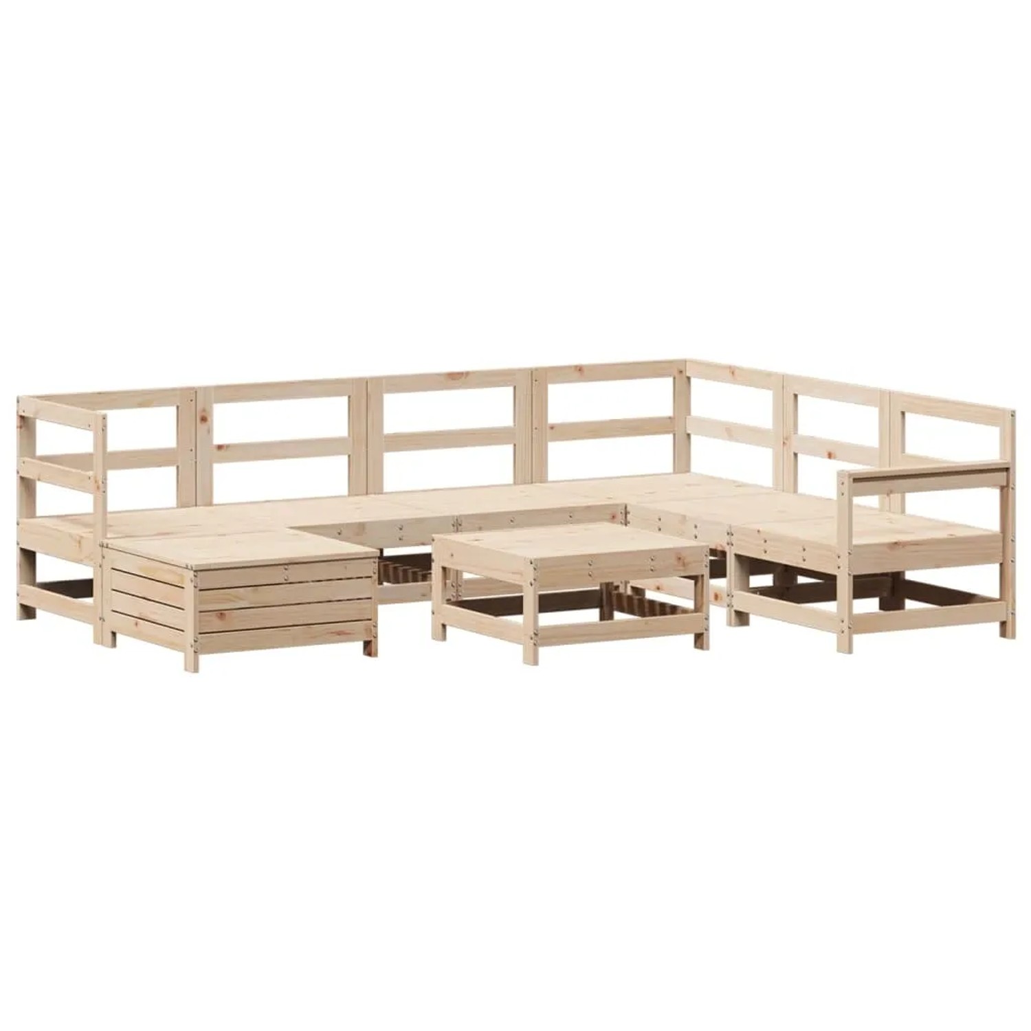 vidaXL 8-Tlg Garten-Sofagarnitur Massivholz Kiefer 3250604 günstig online kaufen
