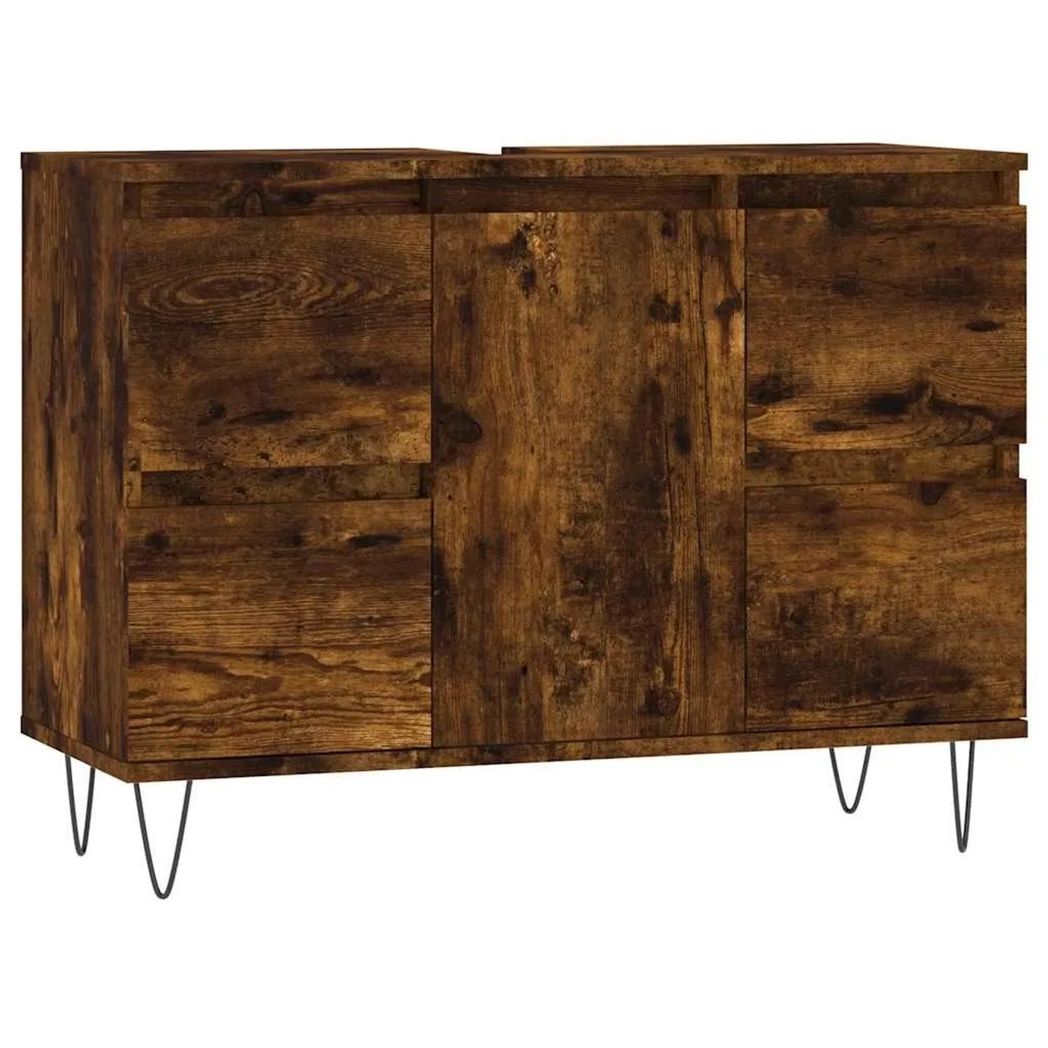 vidaXL Badschrank Räuchereiche 80x33x60 cm Holzwerkstoff 831657
