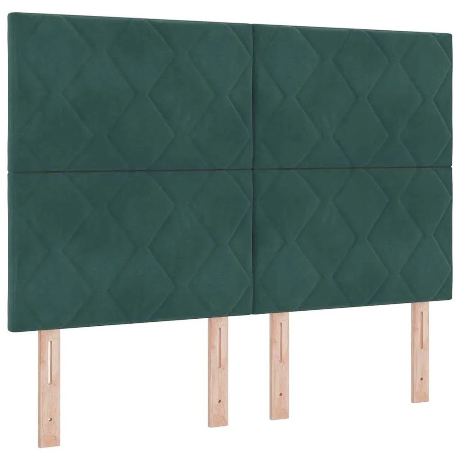 vidaXL LED Boxspringbett mit Matratze Dunkelgrün 160 x 200 cm Stoff 3343391