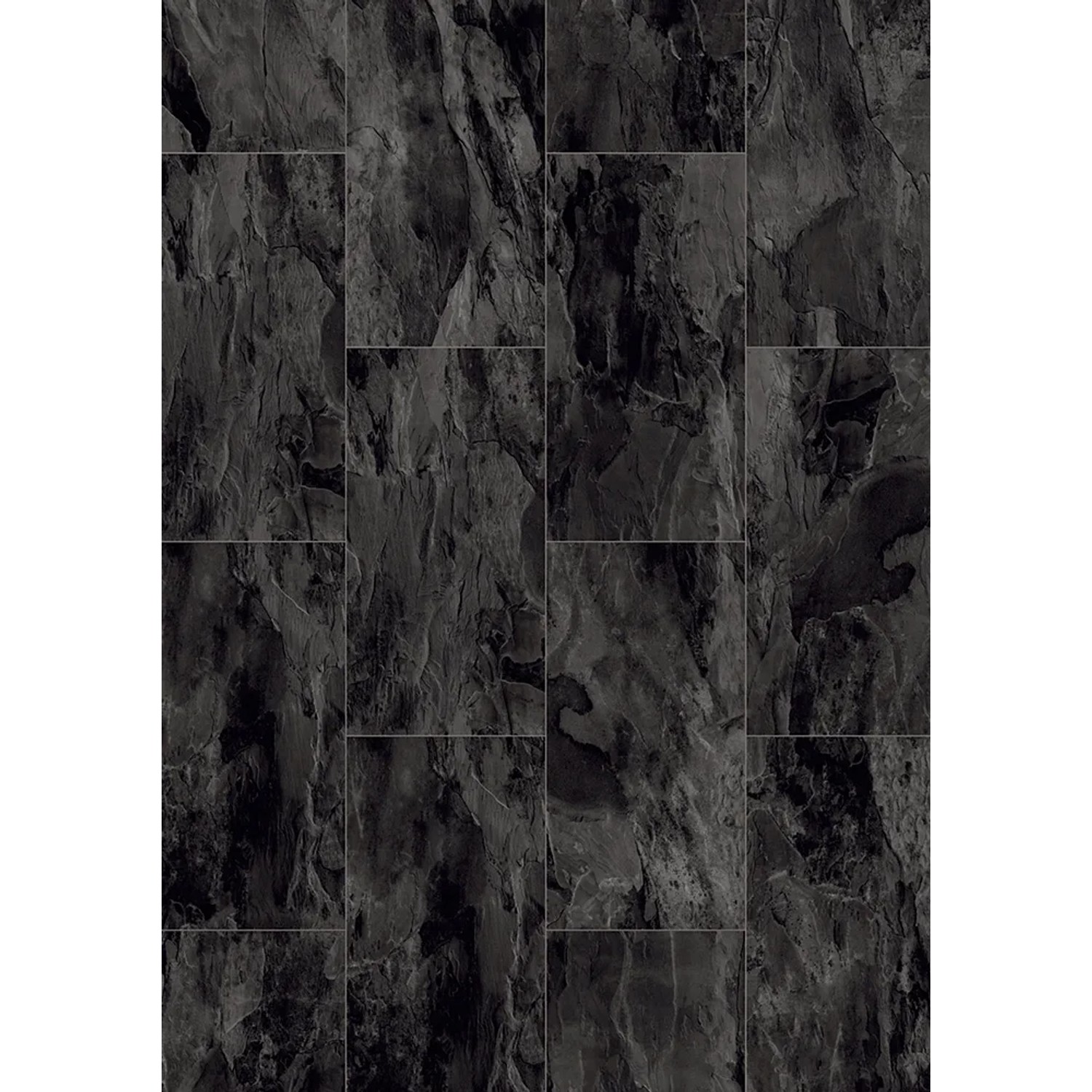 Kronoflooring Binyl Pro Laminat Brecon Slate, wasserfester Laminatboden in dunkler Steinoptik.