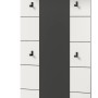 Inn.Furn Garderobenpaneel in Weiß und Grau 80 x 141 cm Cooper