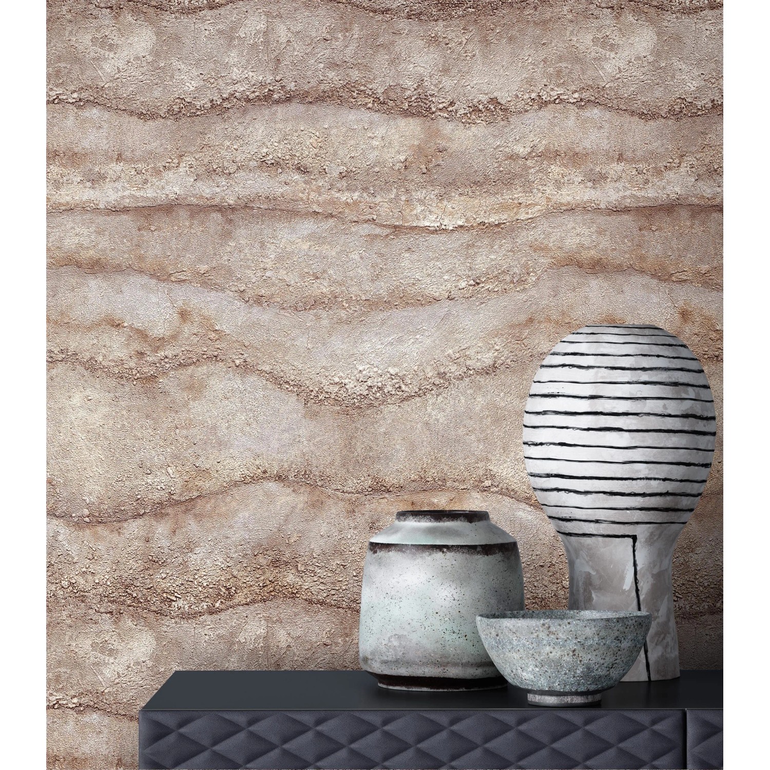 Newroom Vliestapete Lumina Kupfer Stein Modern FSC®_4