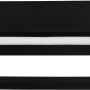 Ovale Trio LED-Wandleuchte Gianni, 75x400x148 mm, schwarz matt, für Bad & Wohnraum.
