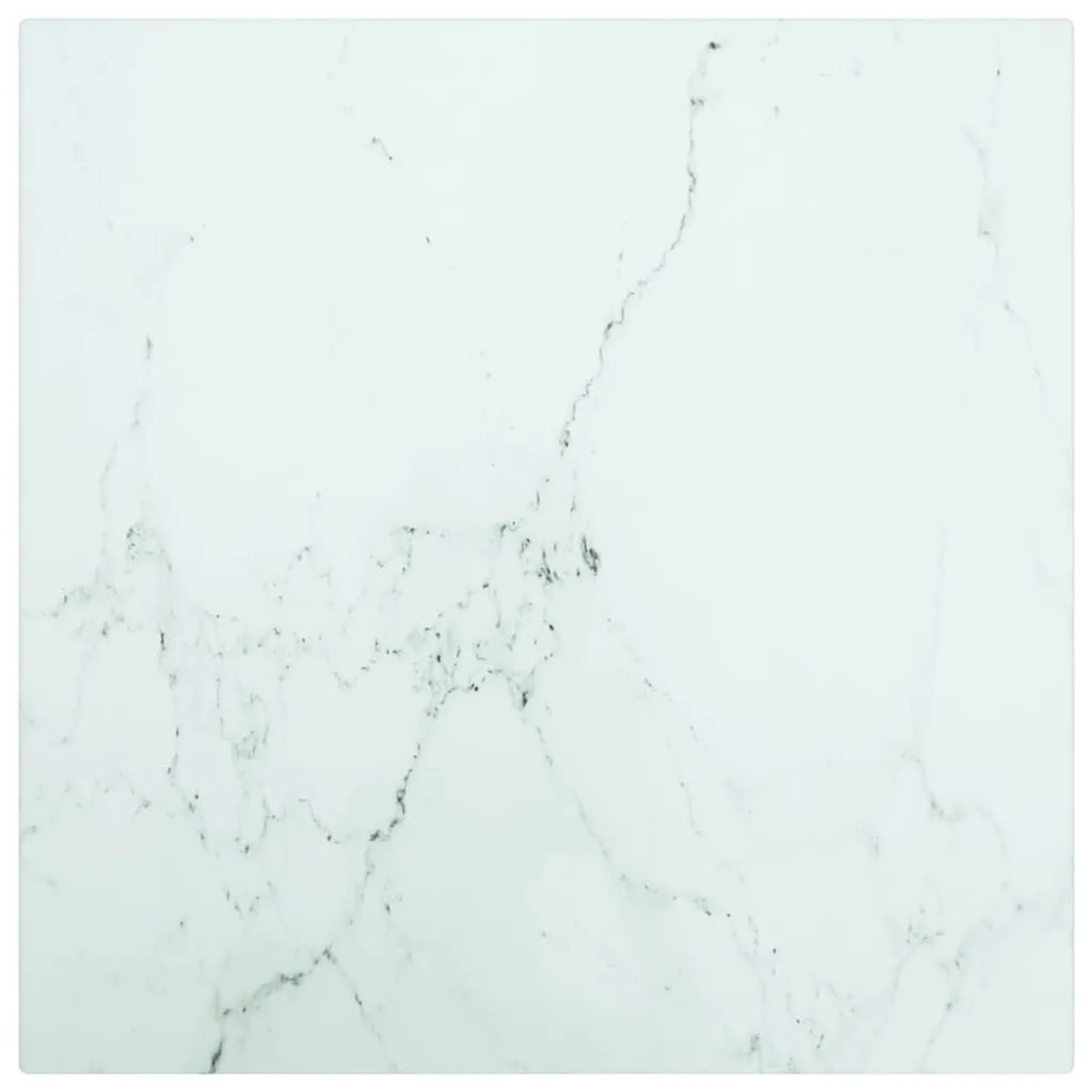vidaXL Tischplatte Weiß 30x30 cm 6 mm Hartglas in Marmoroptik 322252