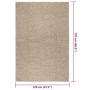 vidaXL Teppich Zizur Beige 120x170 Cm Juteoptik Indoor Und Outdoor 2232145_9
