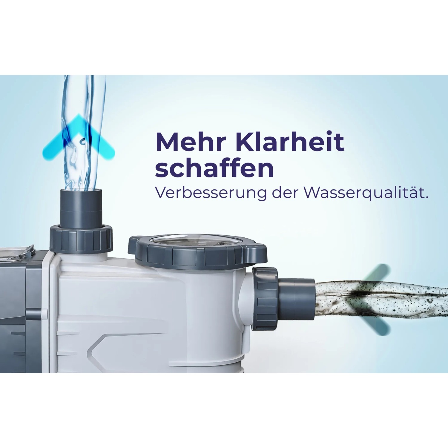 Gre Poolpumpe 3/4 PS, 550 W, bis 16.000 l/h, für Sandfilteranlagen.
