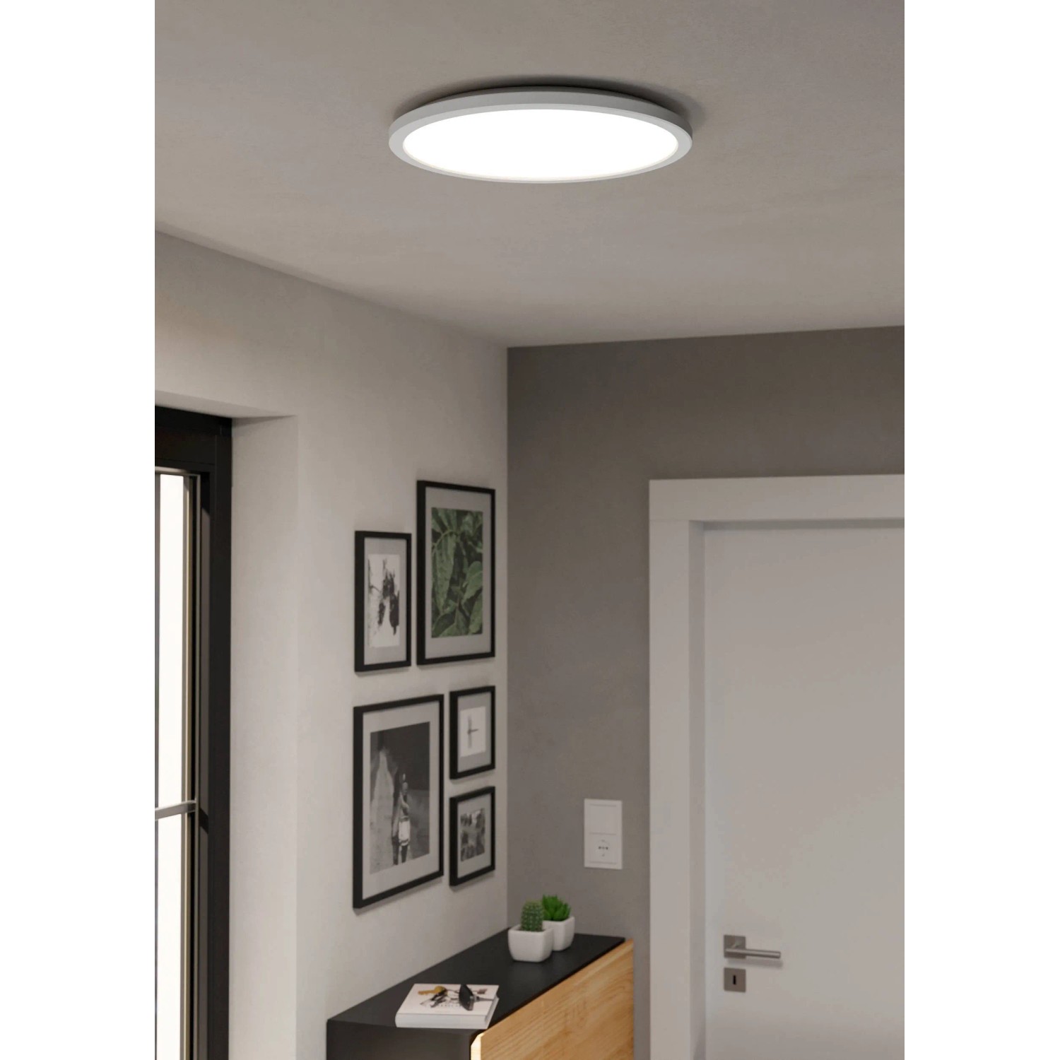 Weiße LED-Deckenleuchte Eglo Connect-Z Rovito-Z, Ø 39cm, smarte Steuerung per App.