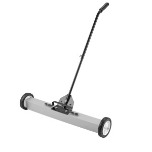 STAHLWERK Magnet-Bodenkehrer MBK-36 ST mit Rädern und Teleskopstange zum Aufsammeln von Metall.