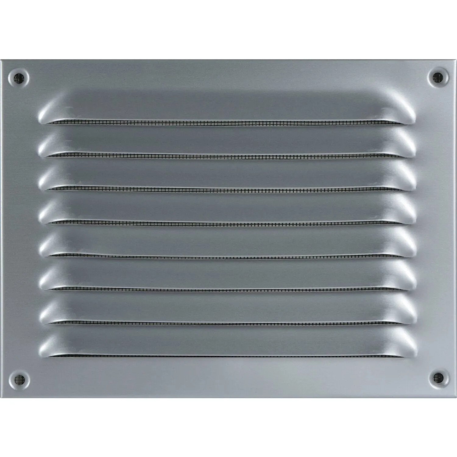 Upmann Wetterschutzgitter Eckig Aufschraubbar 230x170mm Aluminium Silber