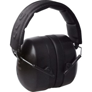 Schwarzer LUX Kapselgehörschutz mit Federstahlbügel, SNR 30 dB für optimalen Lärmschutz.