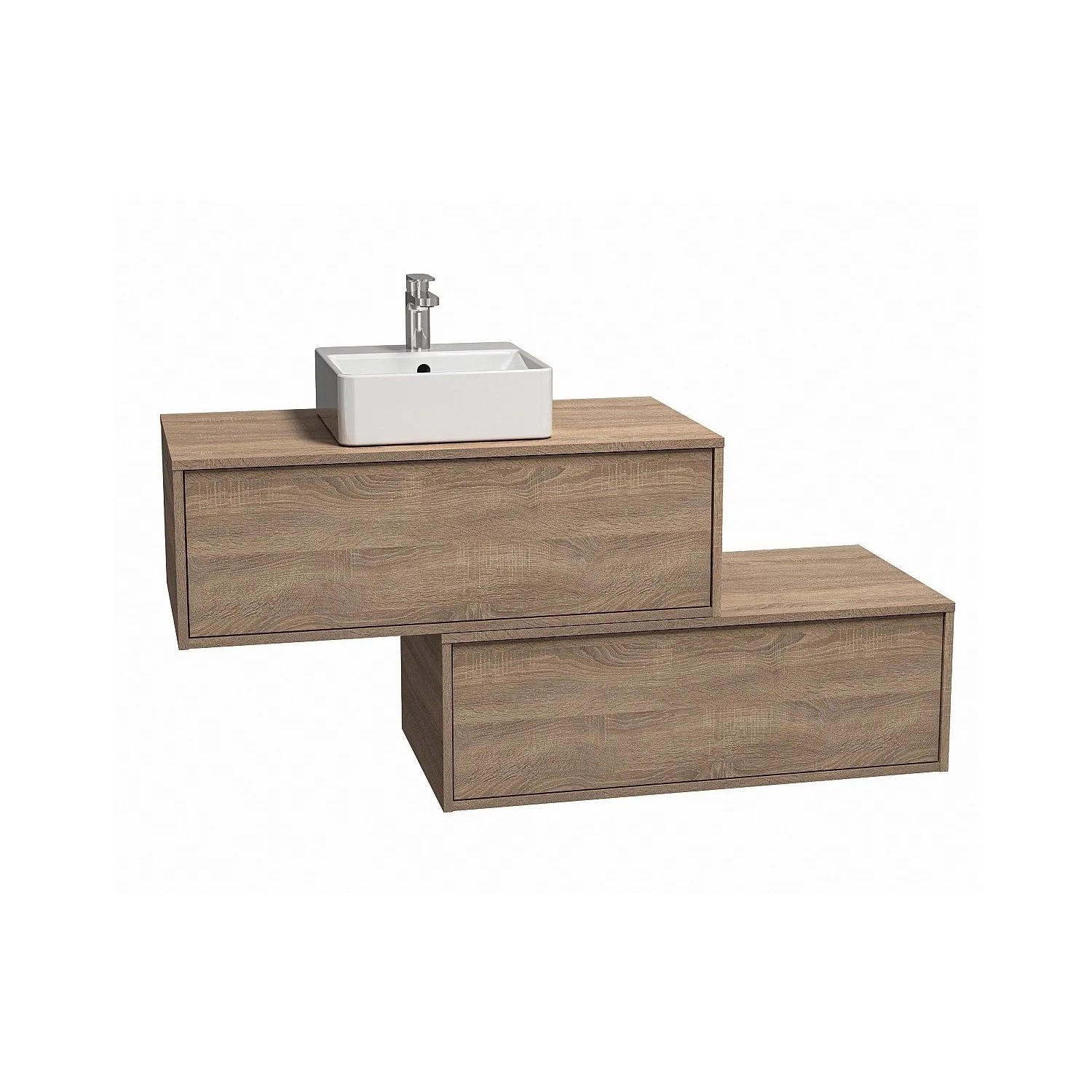 Vente-unique Einzelwaschtisch Teana Naturfarben Hell 94 cm