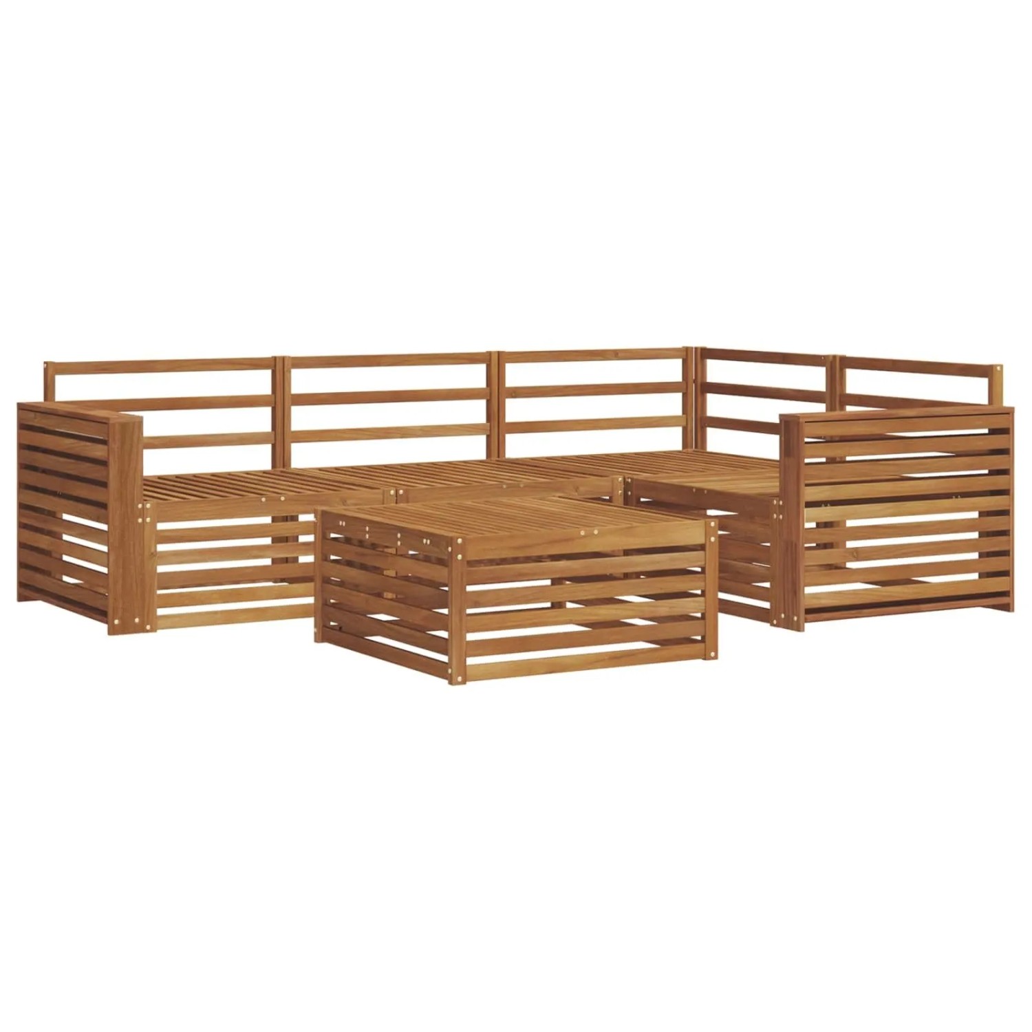 vidaXL Outdoor-Sofagarnitur 5-Tlg Natur Massivholz Akazie 3373424