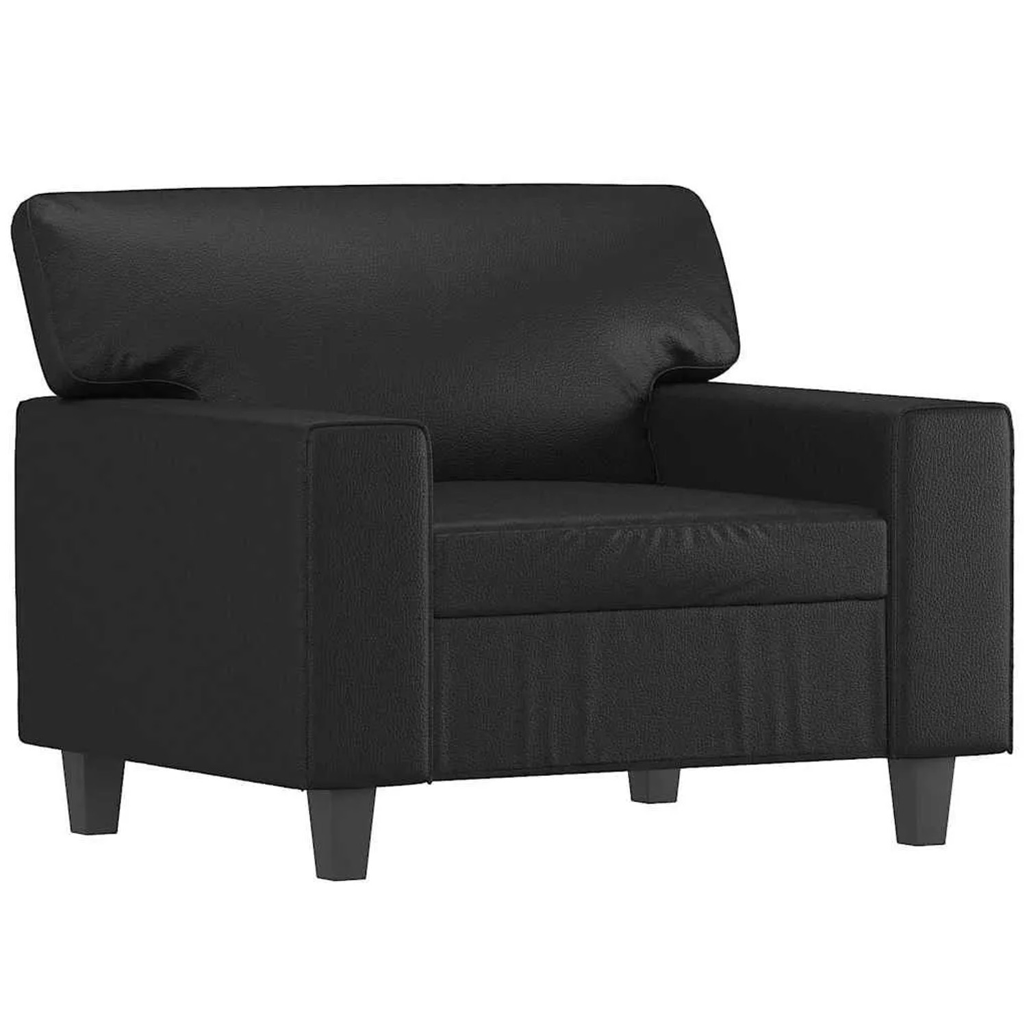 vidaXL Sessel Schwarz 60 cm Kunstleder 359407